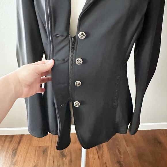 Romfh Bling Equestrian Show Coat Black w Swarovski Crystals Women's Size 10 - Picture 9 of 16